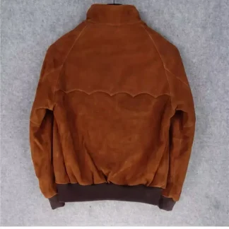 Men's Genuine Cow Suede Leather Coat Casual Jacket for Male Autumn Fall Clothing Outerwear Camel Navy Plus Sized