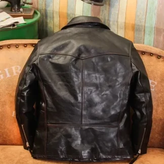 Men’s Vintage Horsehide Leather Motorcycle Jacket Slim Fit Quality Rider Coat