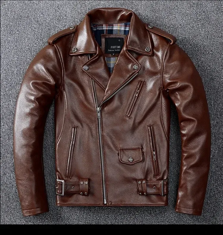 Pro Pakistan Cowhide Motorcycle Jacket β Thick Genuine Leather Biker Coat, Cool Vintage Rider Style - Image 5