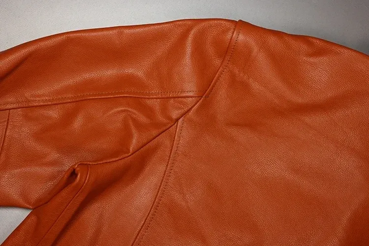 Men's Genuine Leather Jacket Real Cowhide Coat – High Street Style - Image 6
