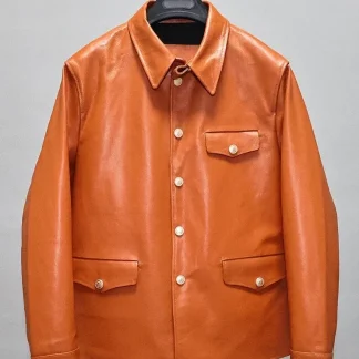 Men's Genuine Leather Jacket Real Cowhide Coat – High Street Style