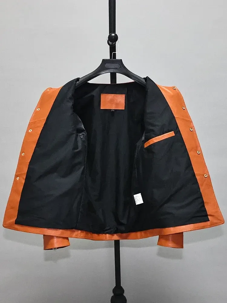 Men's Genuine Leather Jacket Real Cowhide Coat – High Street Style - Image 3