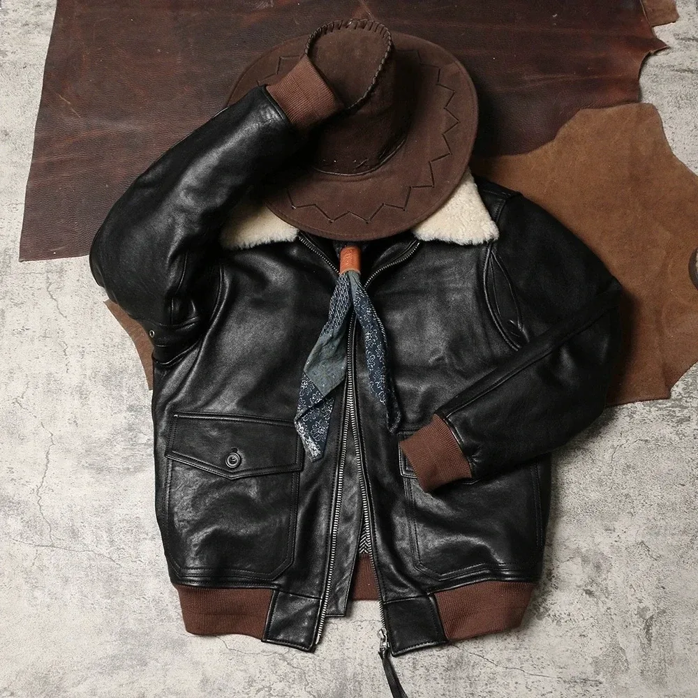 Men’s Genuine Italian Goat Leather Jacket – 1.5mm Thick Premium Durable Real Leather Coat, Classic Slim Fit Stylish Outerwear - Image 4