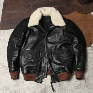 Men’s Genuine Italian Goat Leather Jacket – 1.5mm Thick Premium Durable Real Leather Coat, Classic Slim Fit Stylish Outerwear