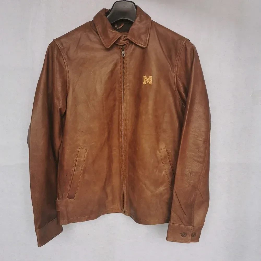 Men’s Genuine Sheepskin Leather Jacket – 100% Real Leather Coat for Spring & Autumn, Soft Natural Sheepskin, Classic Casual Outerwear - Image 7