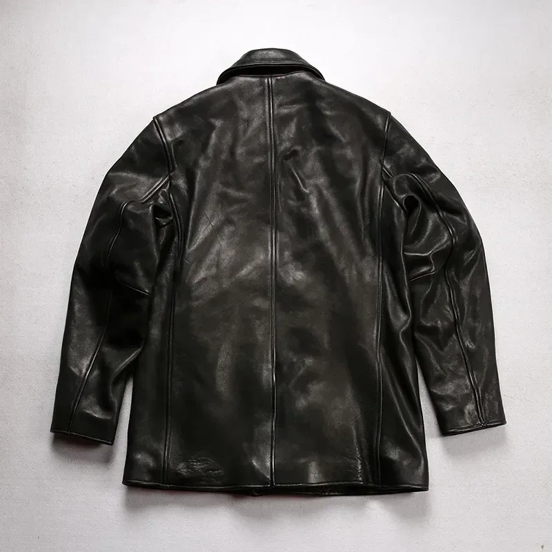 Men’s Premium Italian Sheepskin Leather Jacket – Classic Durable Slim Fit Design | Asian Size - Image 4