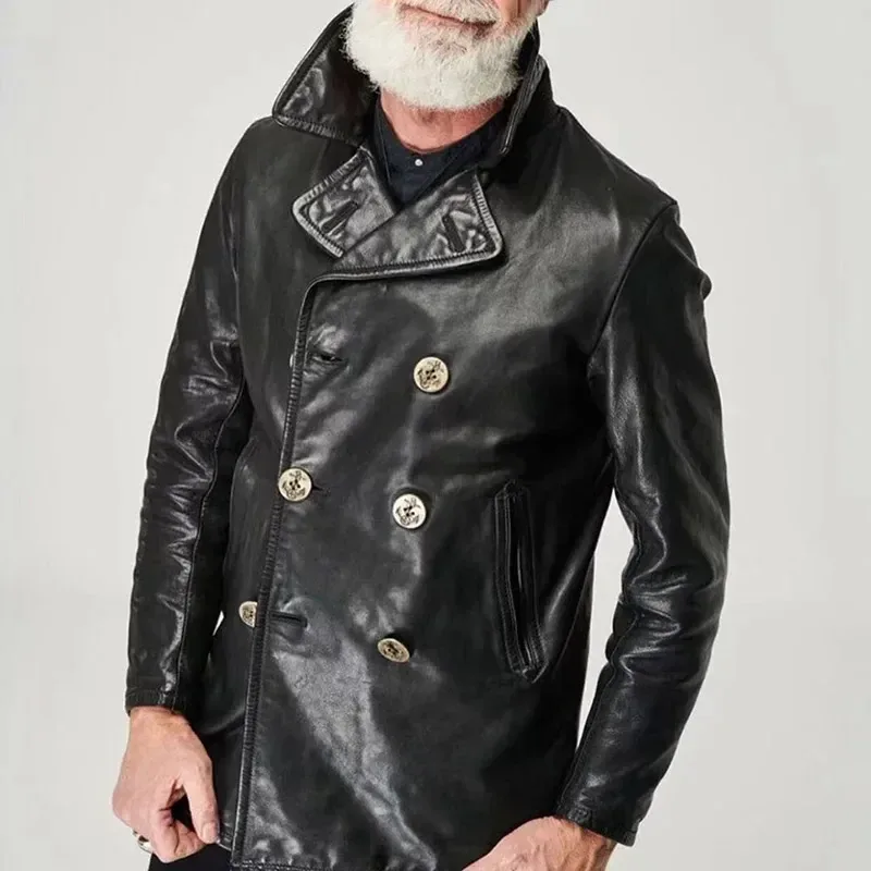 Men’s Premium Italian Sheepskin Leather Jacket – Classic Durable Slim Fit Design | Asian Size