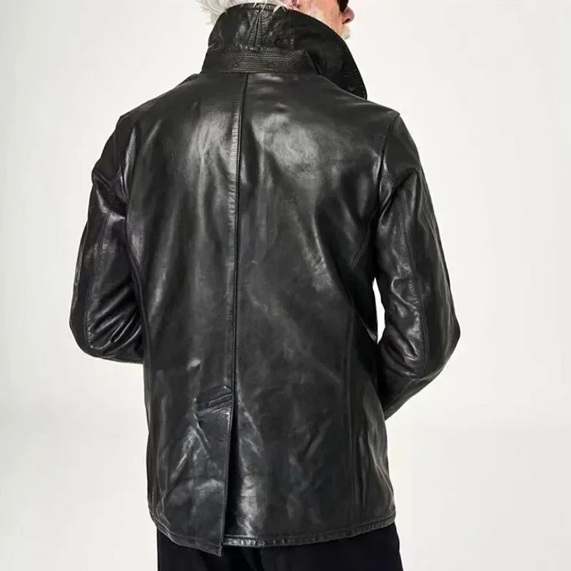 Men’s Premium Italian Sheepskin Leather Jacket – Classic Durable Slim Fit Design | Asian Size - Image 2