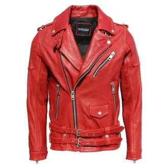 Soft Thick Sheepskin Genuine Leather Biker Jacket – Men’s Real Leather Riding Coat for Winter & Autumn, Warm Motorcycle Outerwear