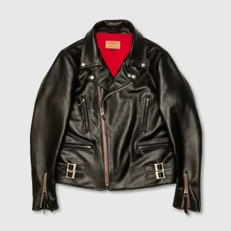 Men’s Tea-Core Calfskin Leather Jacket – Luxury British Vintage Rider 391 Thick Genuine Leather Motorcycle Coat