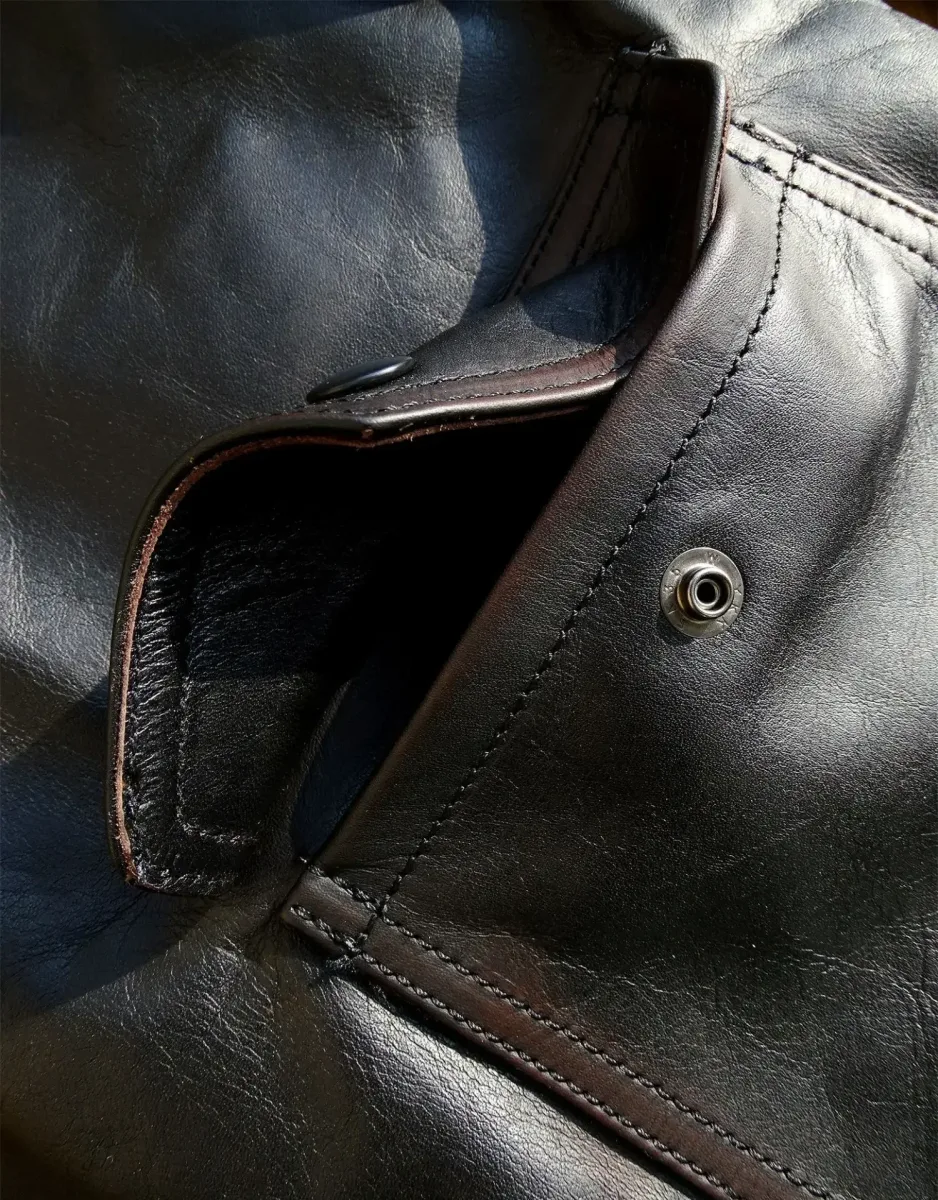 Men’s Natural Horsehide Leather Jacket – Classic Motorcycle Style Genuine Leather Coat for Spring & Autumn, Casual Outerwear in Plus Sizes - Image 5
