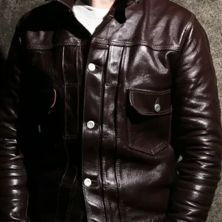 Men’s Vintage Italian Cowhide Leather Jacket – Classic European Cowboy Biker Style Genuine Leather Coat in Brown, Premium Quality Outerwear (2XL–3XL)