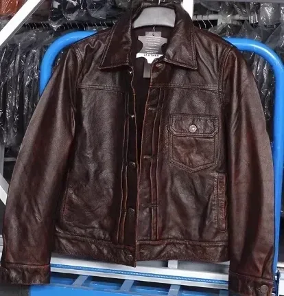 Men’s Vintage Italian Cowhide Leather Jacket – Classic European Cowboy Biker Style Genuine Leather Coat in Brown, Premium Quality Outerwear (2XL–3XL) - Image 6
