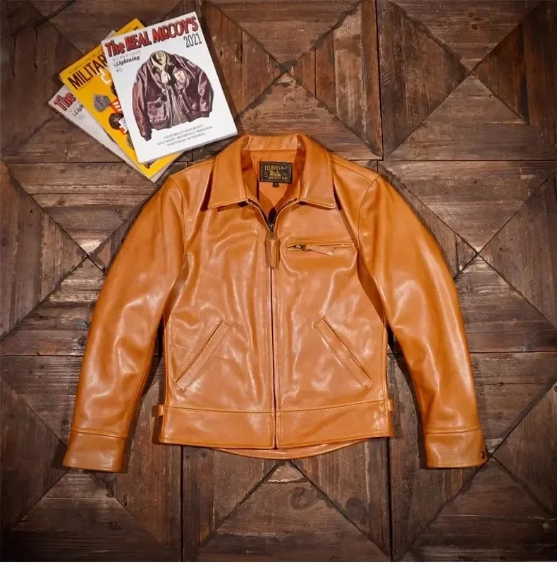 Men’s Classic Genuine Leather Jacket – Vintage Full-Grain Cowhide Biker Coat, Cool Rider Style, Premium Handmade Outerwear - Image 6