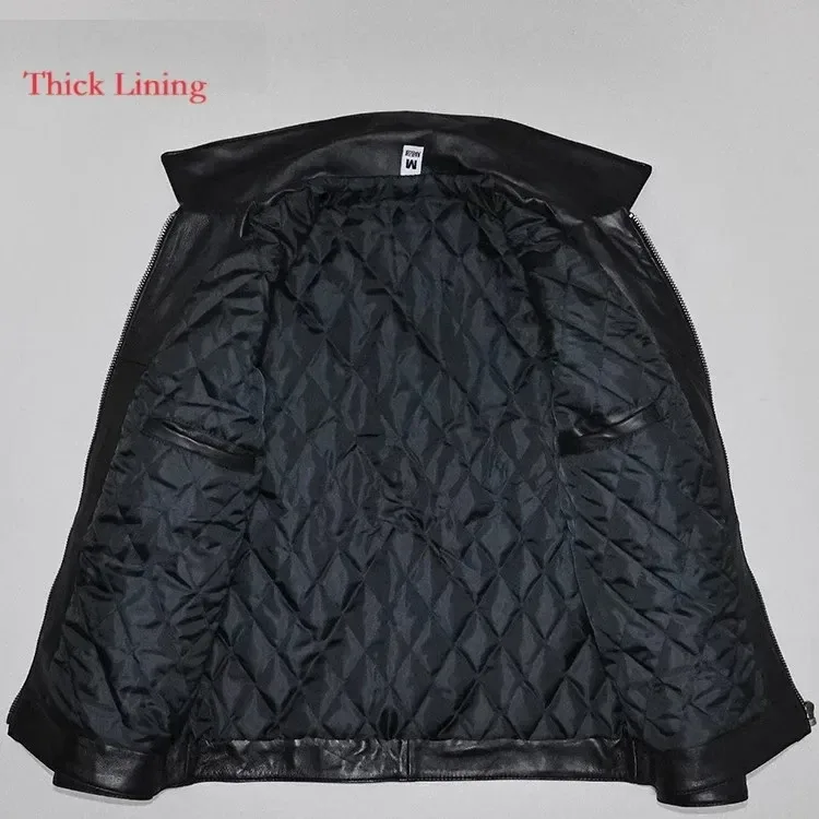 Men’s Genuine Sheepskin Leather Jacket – Soft Real Leather Business & Leisure Coat, US Size Classic Style - Image 6