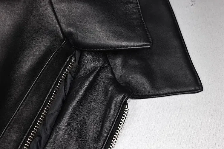 Men’s Genuine Sheepskin Leather Jacket – Soft Real Leather Business & Leisure Coat, US Size Classic Style - Image 3