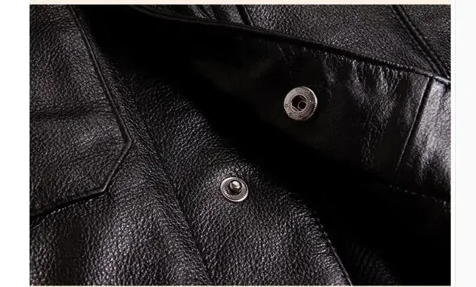Men’s Slim Fit Genuine Cowhide Leather Vest – 100% Real Black Leather Motorcycle Biker Vest, New Style Premium Quality - Image 5