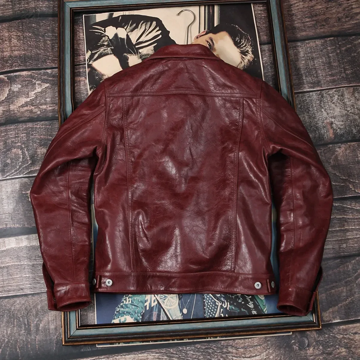 Men’s Slim Fit Genuine Japanese Hyogo Cowhide Leather Jacket – Super Top Quality Natural Cow Leather Classic Durable Motorcycle Style - Image 2