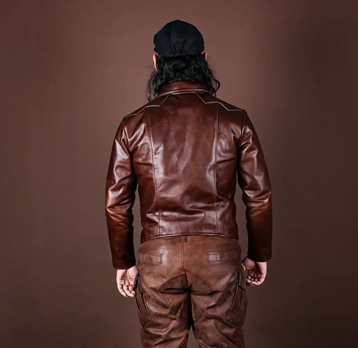 Men’s Genuine Italian Tuscany Cowhide Leather Jacket – Slim Vintage Motorcycle Rider Style, Premium Quality Handmade Design in Asian Size - Image 2