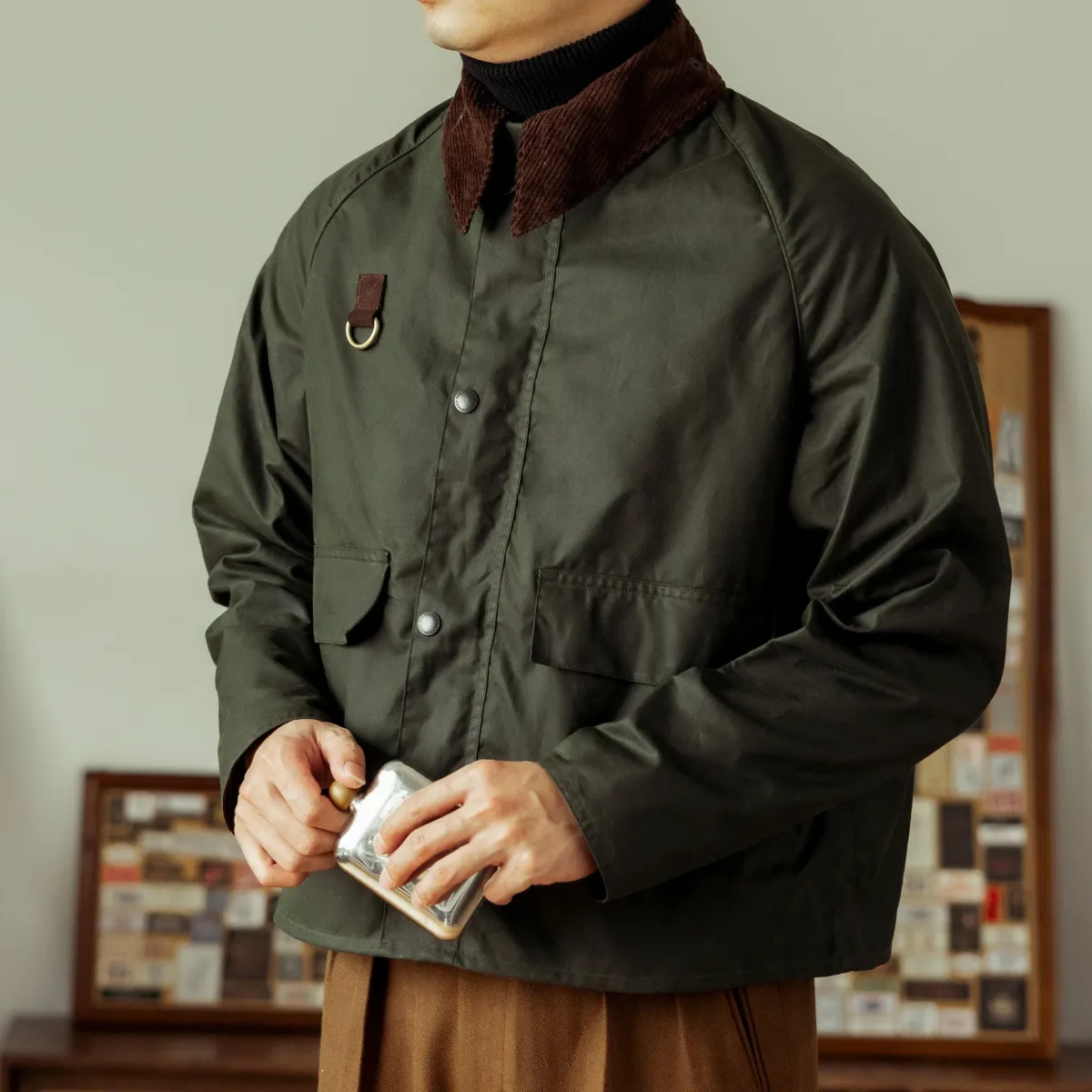 Men’s Red Tornado Waxed Canvas Jacket – US Big Size Waterproof Heavy-Duty Coat, Super Warm & Stylish Outdoor Wear - Image 2