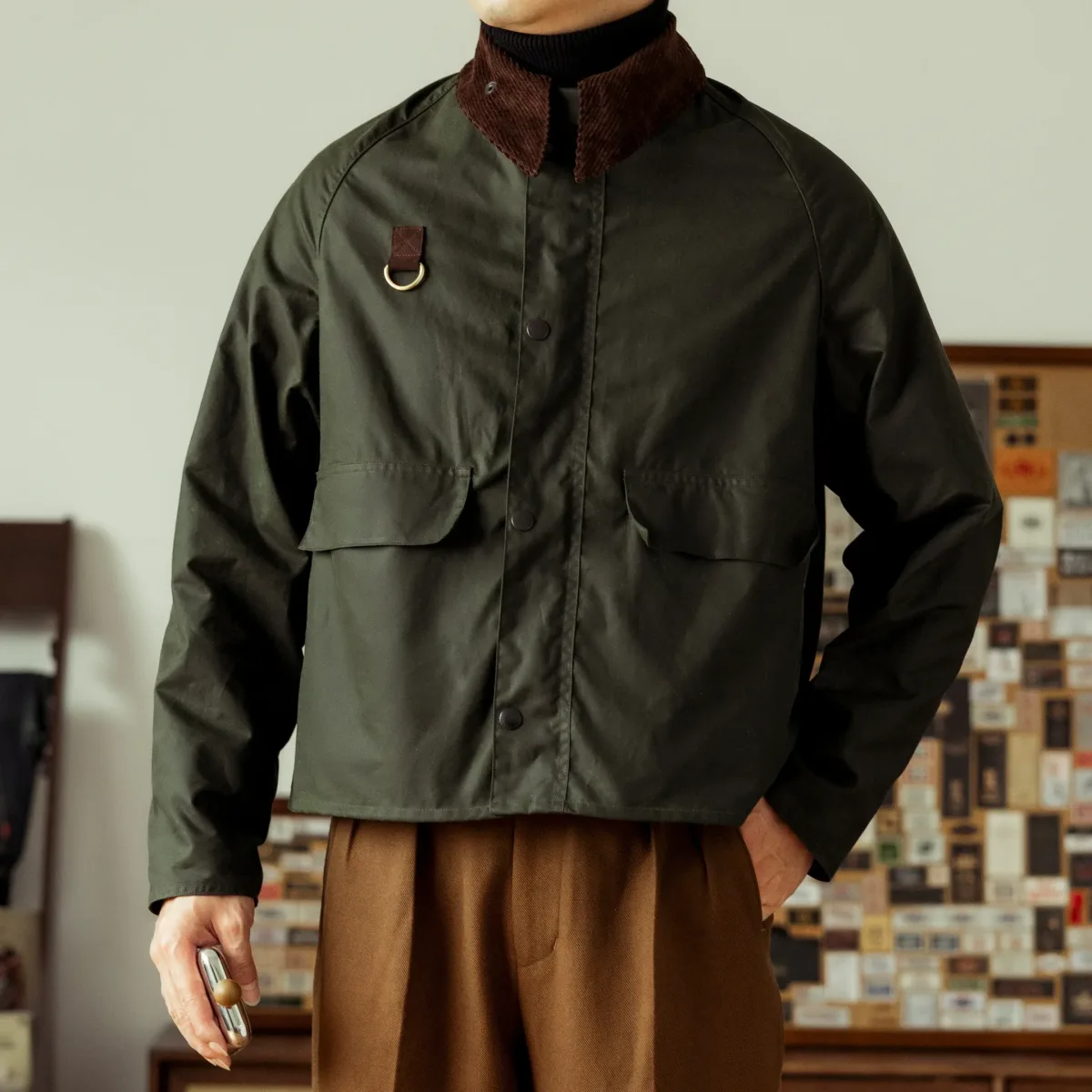 Men’s Red Tornado Waxed Canvas Jacket – US Big Size Waterproof Heavy-Duty Coat, Super Warm & Stylish Outdoor Wear - Image 3