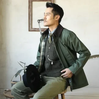 Men’s Casual Cotton Jacket – Asian Size High-Quality Lightweight Outerwear for Everyday Wear