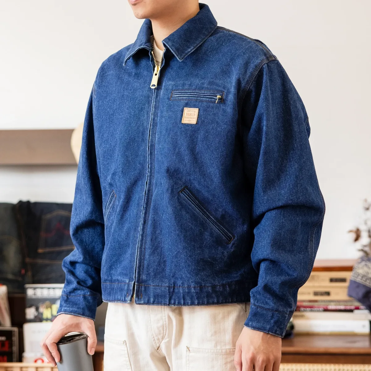 Men’s Big Size 15oz Heavy Cotton Canvas Jacket – Washed Casual Stylish Workwear Coat - Image 3