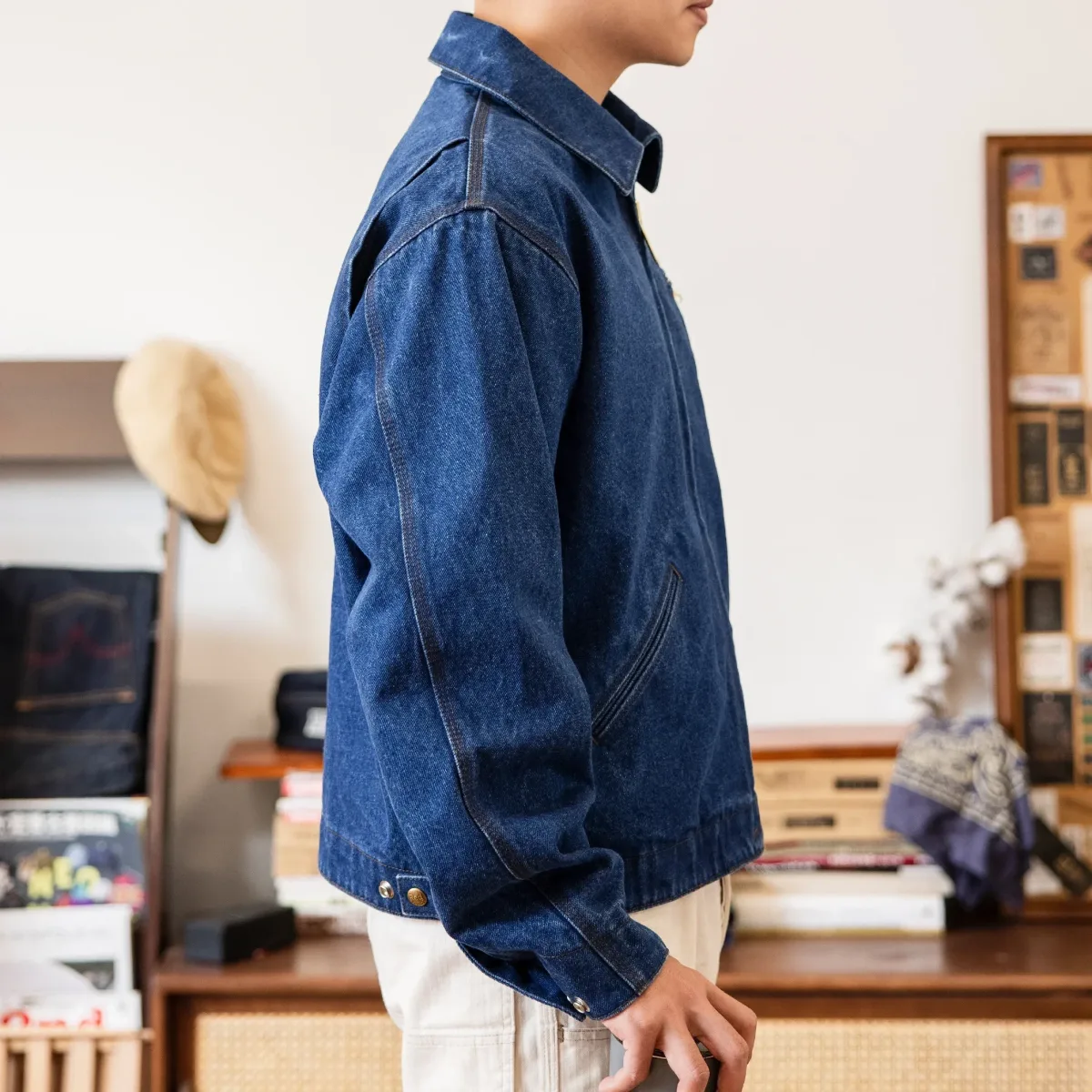 Men’s Big Size 15oz Heavy Cotton Canvas Jacket – Washed Casual Stylish Workwear Coat - Image 4