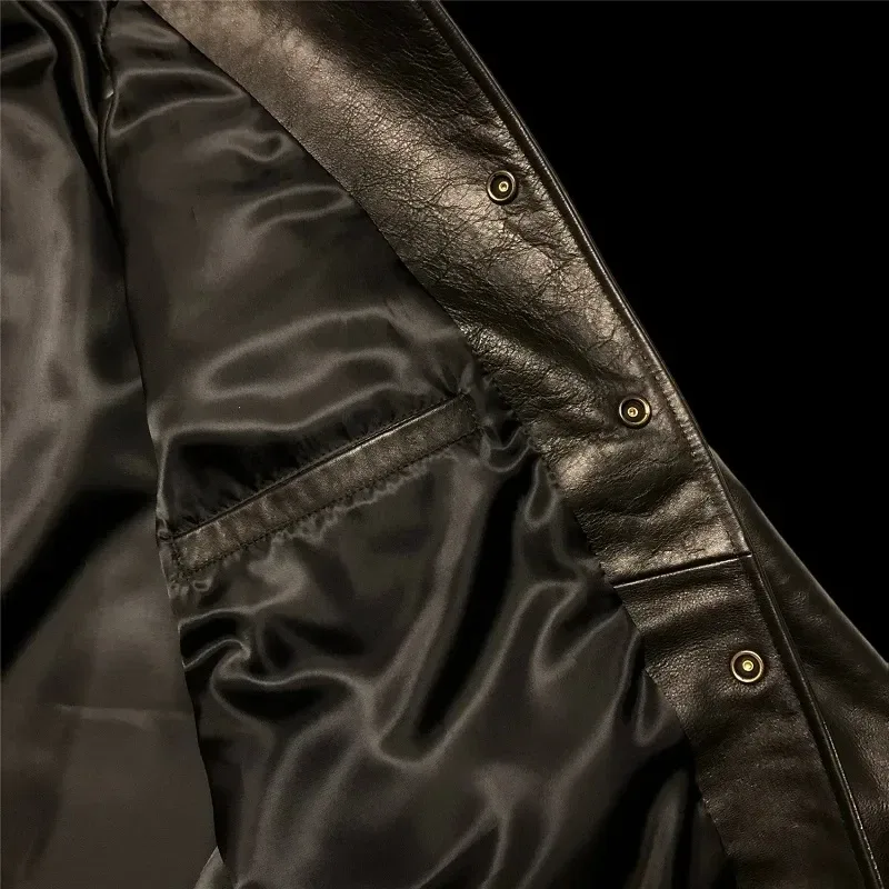 Men’s Classic Safari Genuine Calfskin Leather Jacket – Vintage Style JS01 Luxury Coat - Image 4