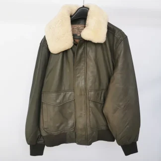 ✅ Men’s Quilted Sheepskin Flight Jacket – 100% Soft Genuine Leather Winter Coat with Removable Collar